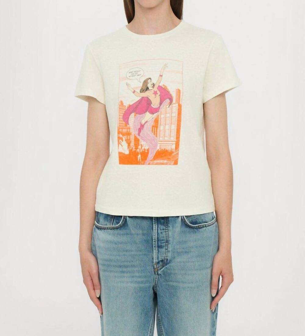NEW RE/DONE superhero classic tee in white